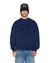 MENS  MEKANIK CREWNECK INK BLUE BOXY FLEECE
