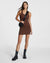 WOMENS  ARISE TANK DRESS CHOCOLATE FITTED DRESSES