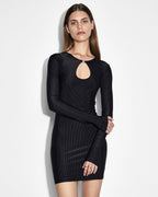 WOMENS CHARMED KEYHOLE DRESS BLACK DRESSES