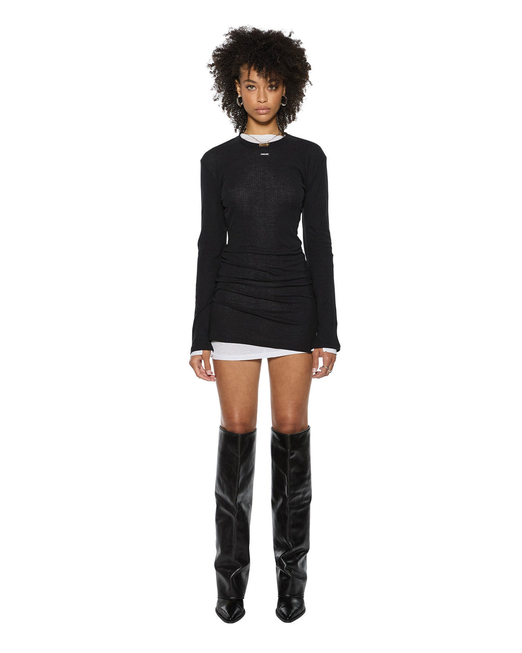 WOMENS CRAWFORD LS MINI DRESS BLACK DRESSES