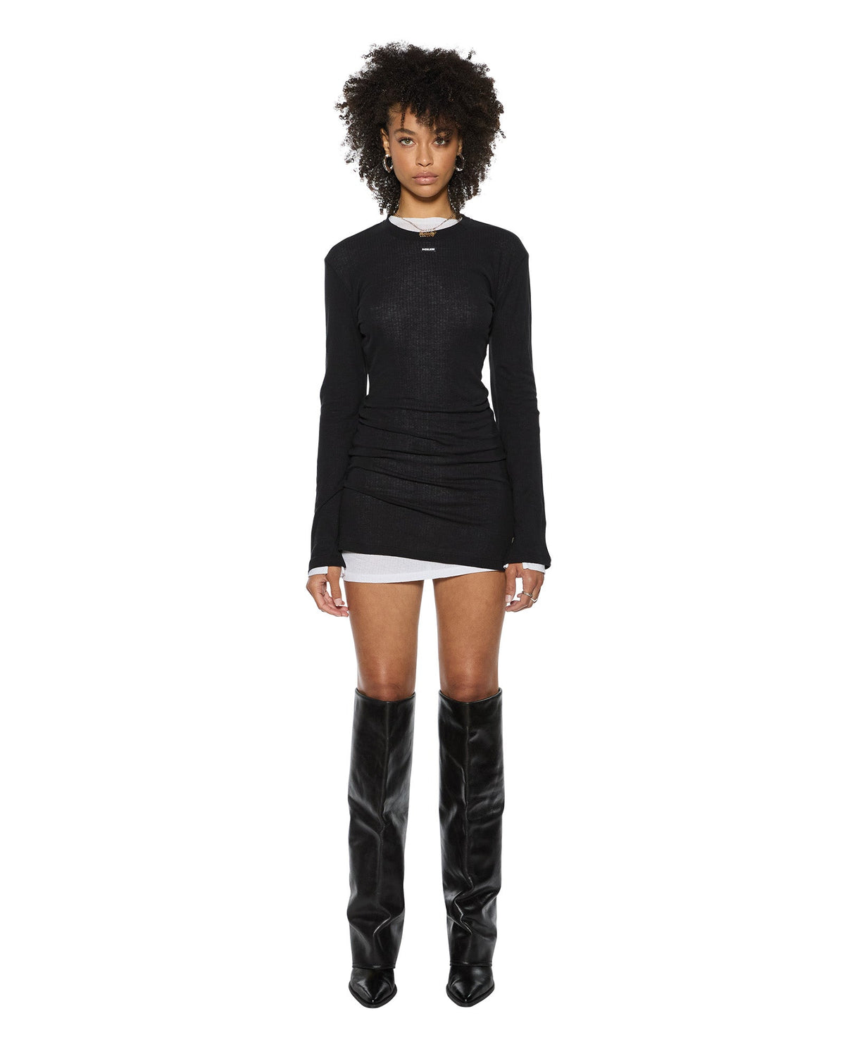 WOMENS CRAWFORD LS MINI DRESS BLACK DRESSES
