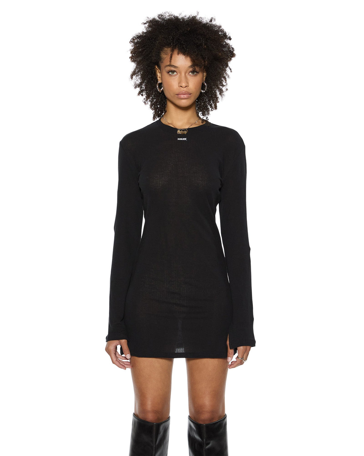 WOMENS CRAWFORD LS MINI DRESS BLACK DRESSES
