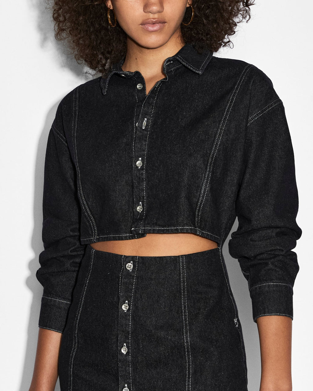 WOMENS CUTOUT SHIRT DRESS MIDNIGHT DRESSES