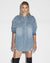 OVERSIZED SHIRT DRESS OVERKAST TRASHED