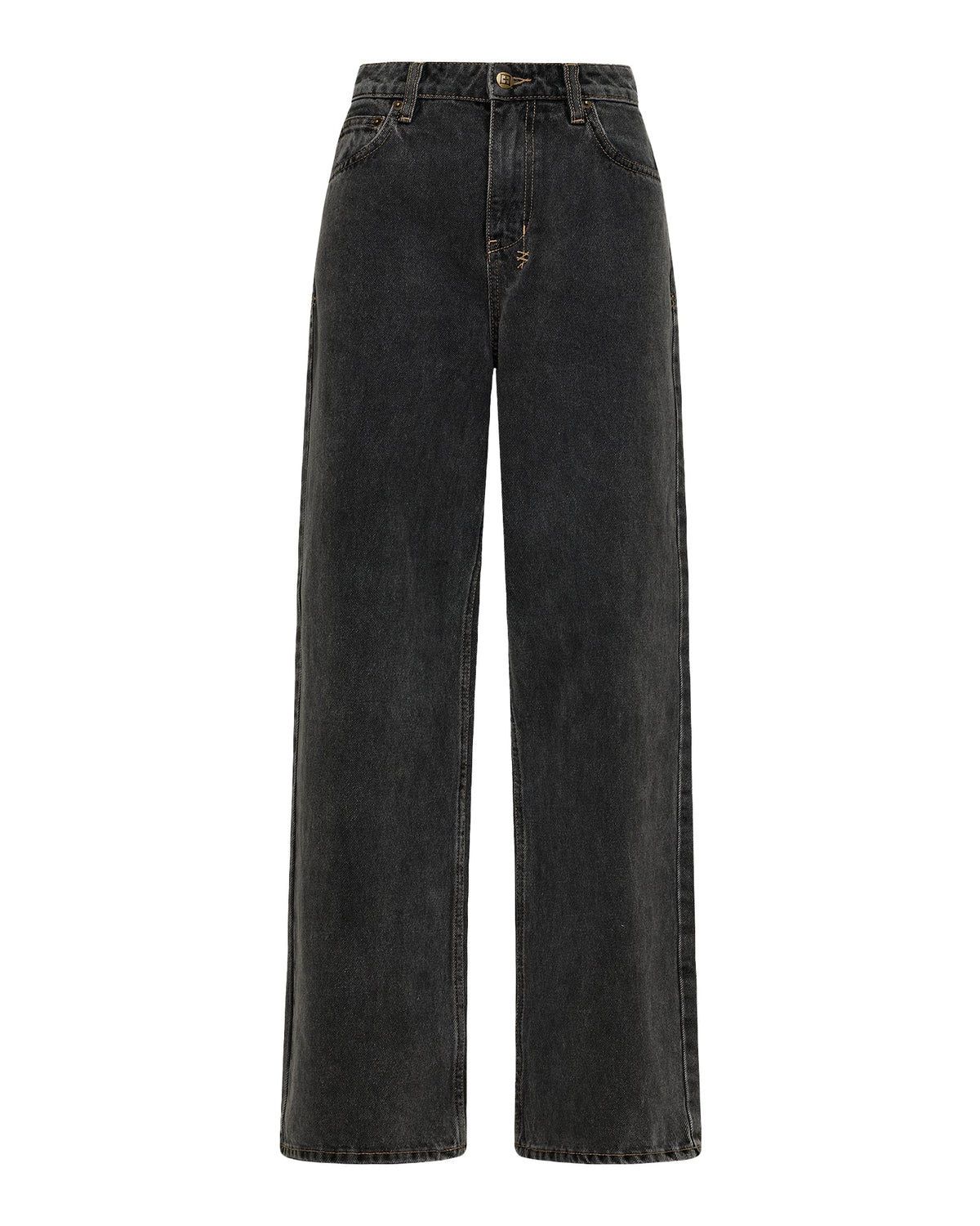 Womens Empire Jean Cinder Relaxed Straight Denim Jeans - Black