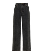 Womens Empire Jean Cinder Relaxed Straight Denim Jeans - Black