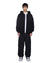 MENS  INTRUDER EKCESS ZIP HOODIE JET BLACK OVERSIZED FLEECE