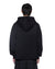 MENS  INTRUDER EKCESS ZIP HOODIE JET BLACK OVERSIZED FLEECE
