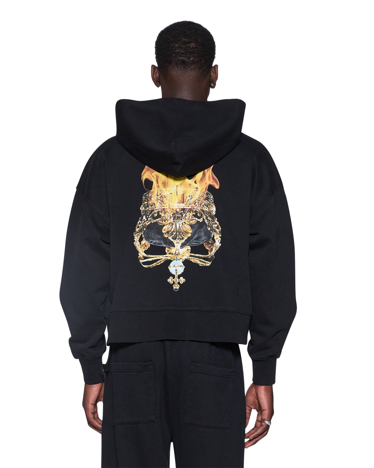 MENS KROWN HALEN ZIP HOODIE BLACK FLEECE