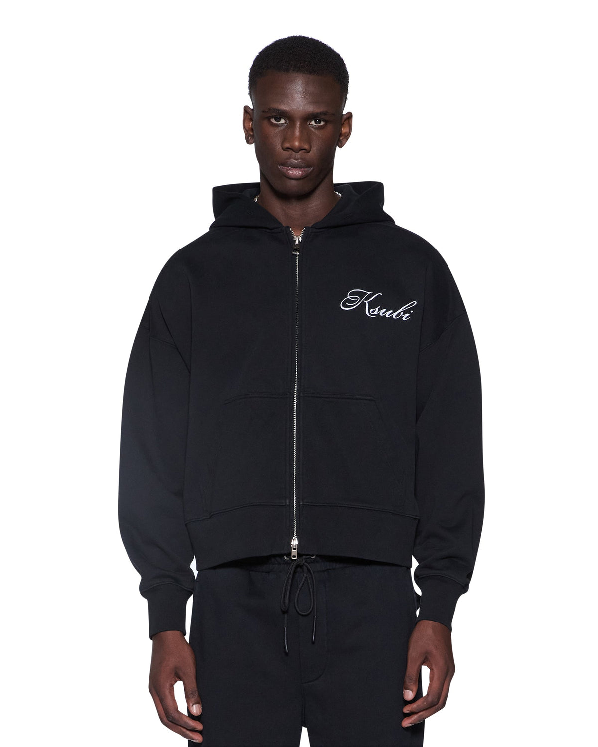 MENS KROWN HALEN ZIP HOODIE BLACK FLEECE