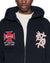 MENS  LEAGUE EKCESS ZIP HOODIE JET BLACK OVERSIZED FLEECE