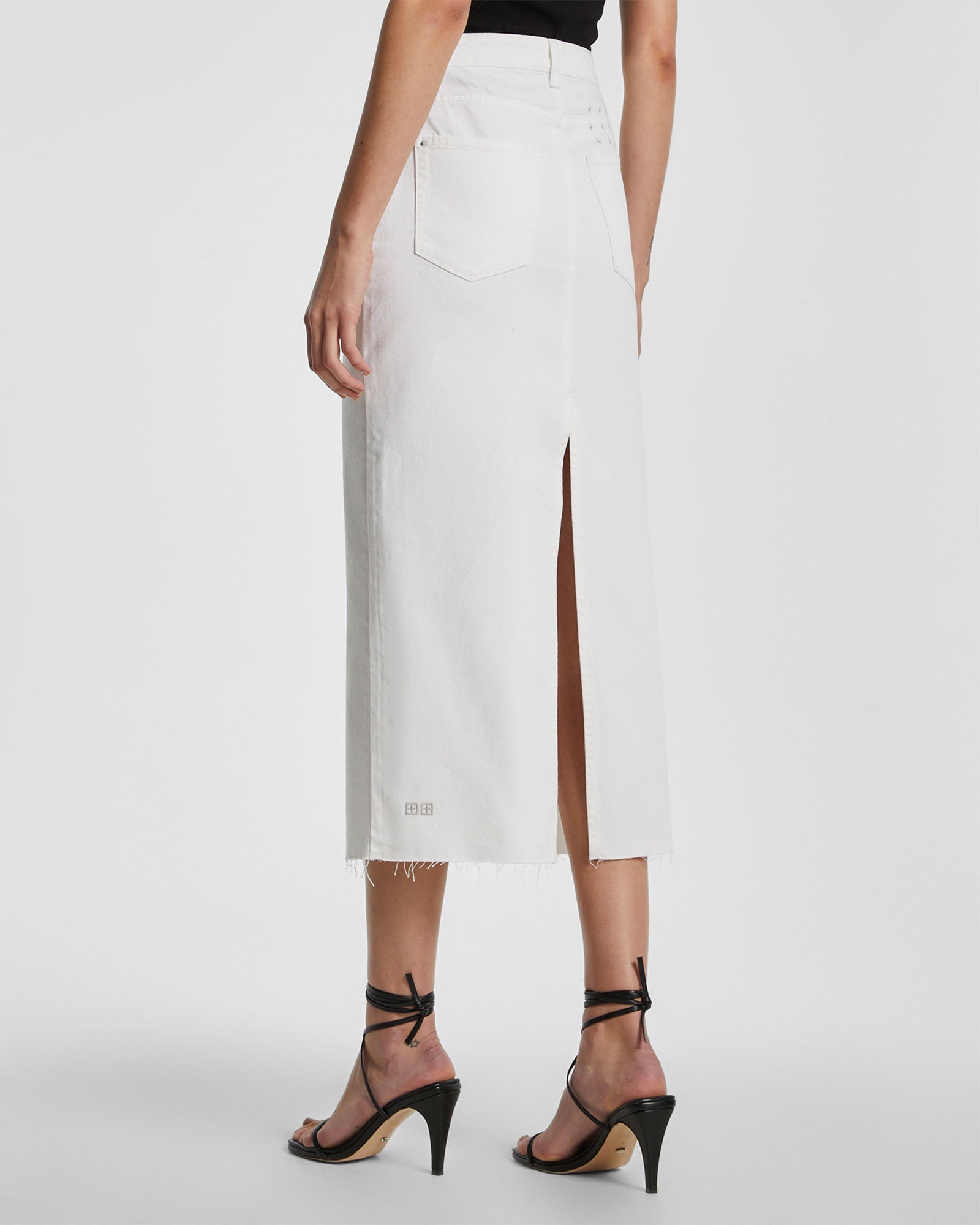 GRADUATE MIDI SKIRT BLANC