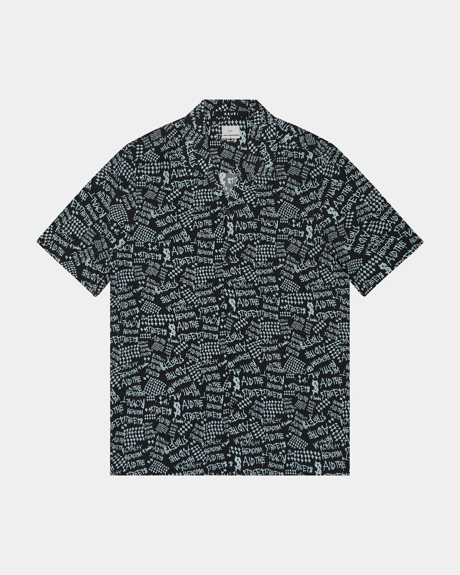 MENS  HEROISM SS SHIRT BLACK REGULAR SHIRTS