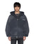 MENS  ACE EKCESS ZIP THRU HOODIE BLACK FADE OVERSIZED FLEECE