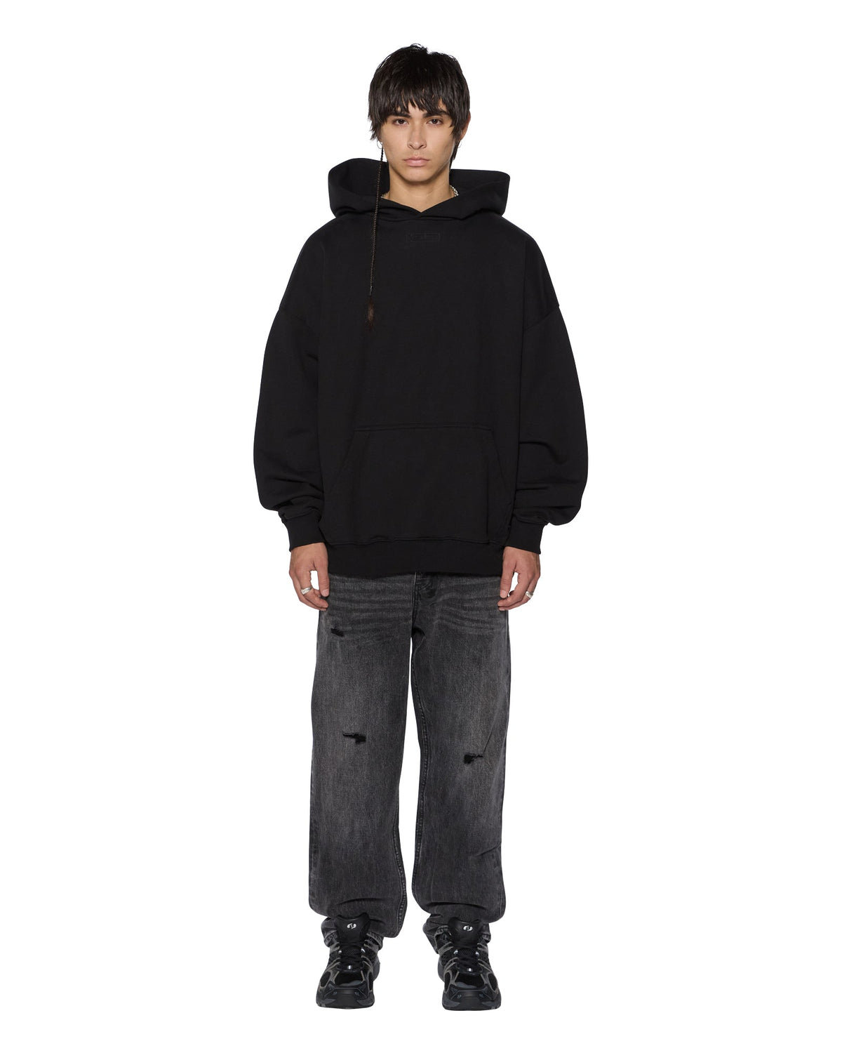 MENS ANTI K SELVEDGE REPLIKA BLACK DENIM JEANS