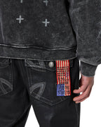 Mens Ksubi X Alice Hollywood Graphic Zip Hoodie Black Jackets - Black