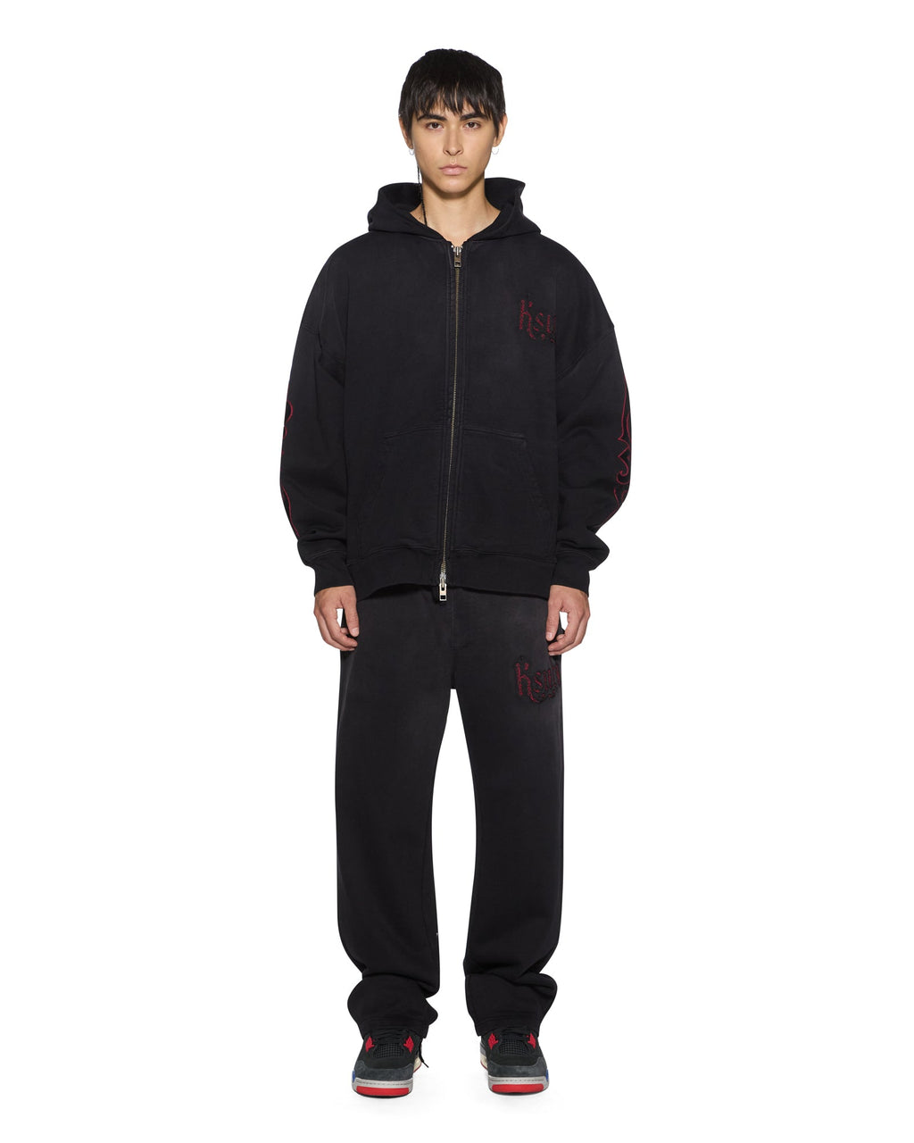 MENS PAISE EKCESS HOODIE BLACK FADE FLEECE