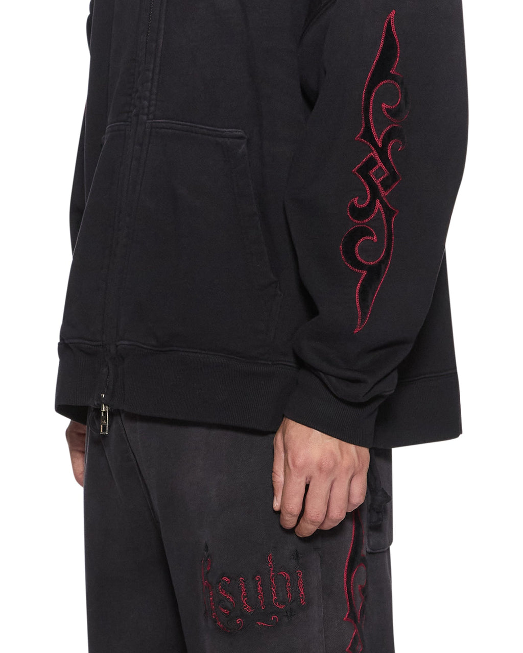 MENS PAISE EKCESS HOODIE BLACK FADE FLEECE