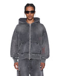 SKOOL HALEN ZIP HOODIE CHARCOAL FADE
