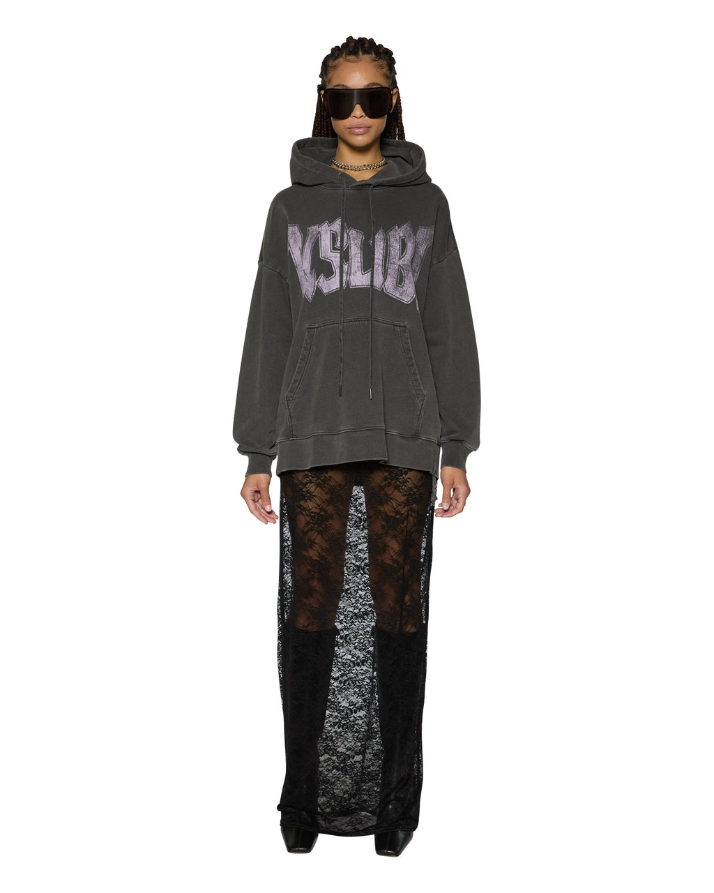 WOMENS WORLD TOUR OH G HOODIE CHARCOAL FLEECE