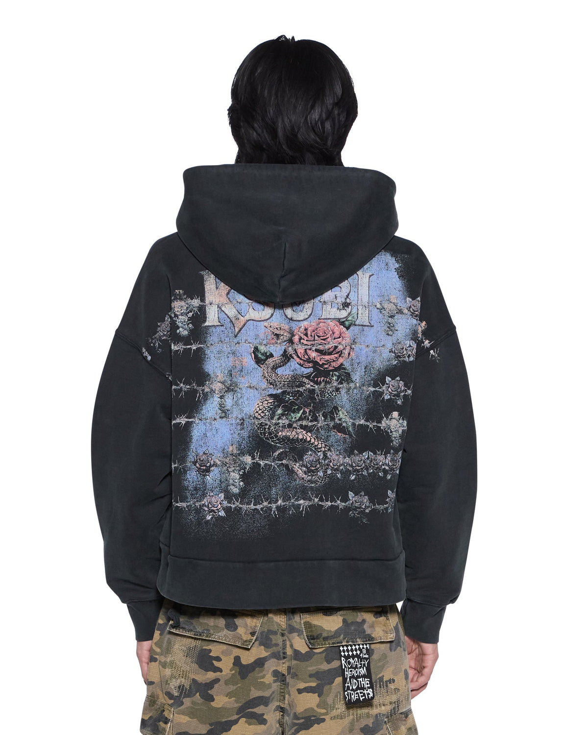 DEATH SNAKE HALEN ZIP HOODIE ASH