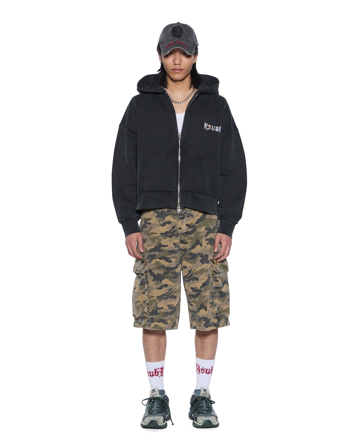 DEATH SNAKE HALEN ZIP HOODIE ASH