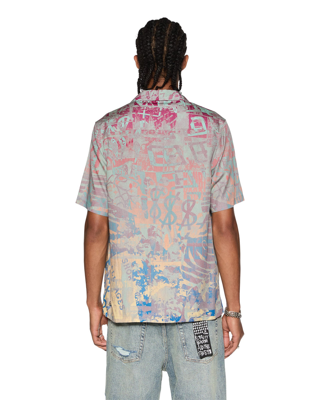 Mens Ikon Mania Resort Ss Shirt Multi Regular Shirts - Multi Colour