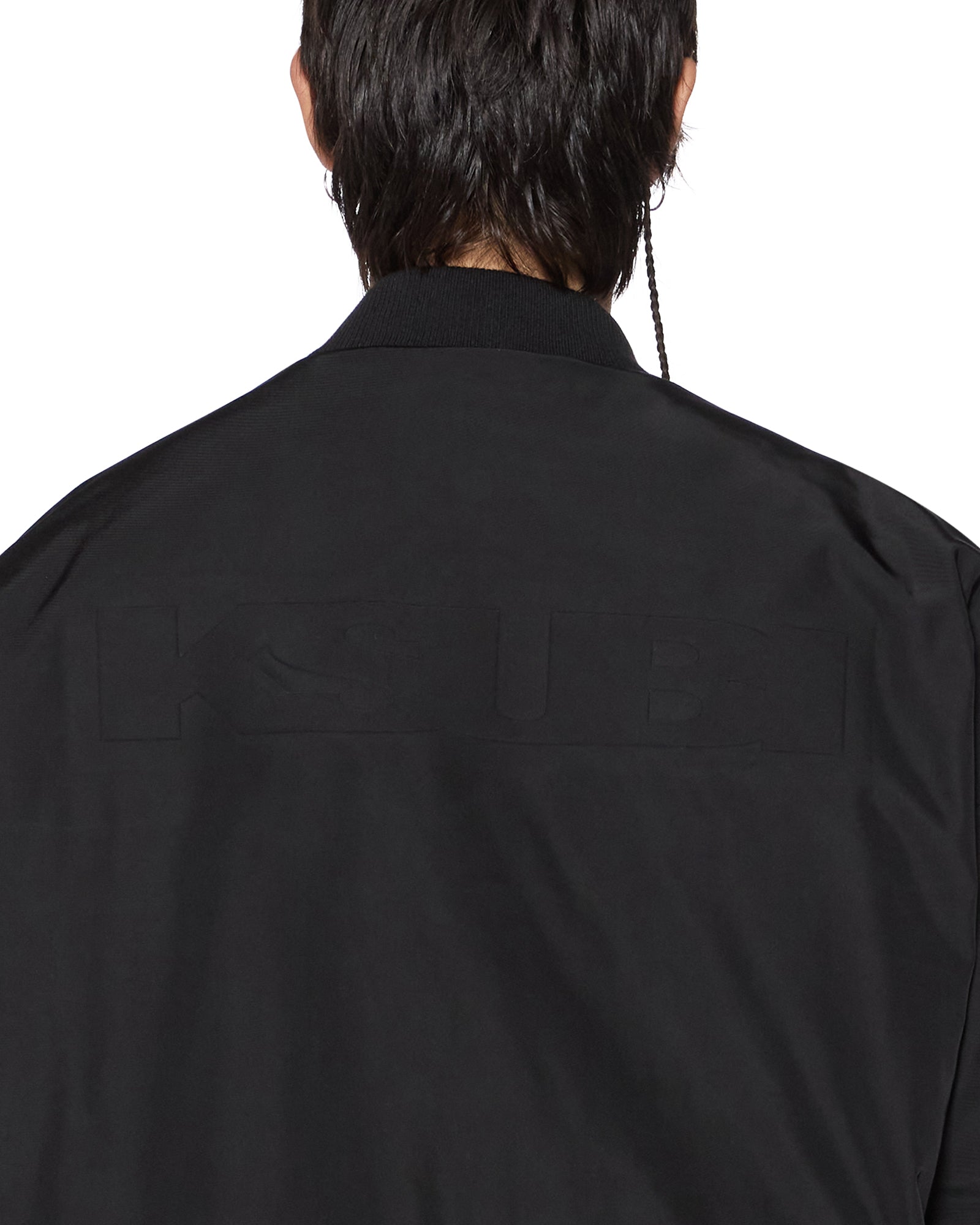 MENS  INTRUDER BOMBER JACKET BLACK OVERSIZED JACKETS