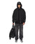 MENS  INTRUDER BOMBER JACKET BLACK OVERSIZED JACKETS