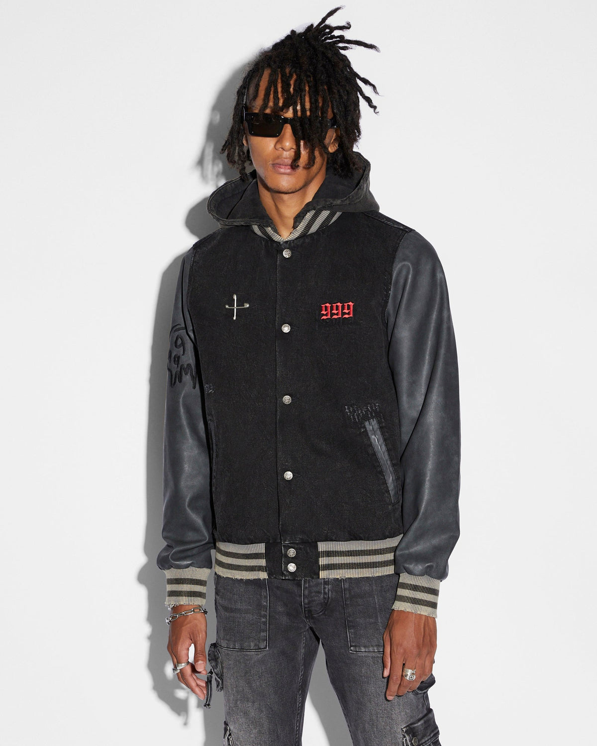 999 KOLLAGE JACKET FADED BLACK