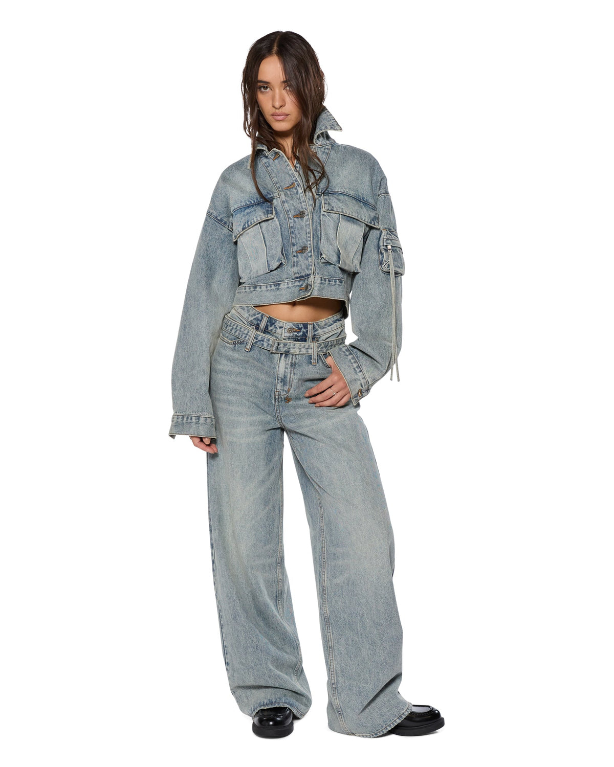 Womens Campbell Jacket Echoes Boxy Jackets - Denim