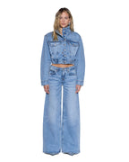 WOMENS DROPOUT JEAN MERCER BLUE DENIM JEANS
