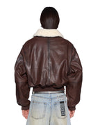 Womens Highway Bomber Chocolate Oversized Jackets - Brown