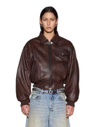Womens Highway Bomber Chocolate Oversized Jackets - Brown