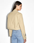 Womens Incognito Biker/trench Khaki Regular Jackets - Khaki