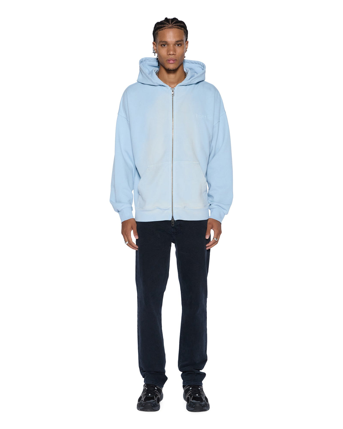 MENS INTRUDER EKCESS ZIP THRU HOOD ICE MIST FLEECE