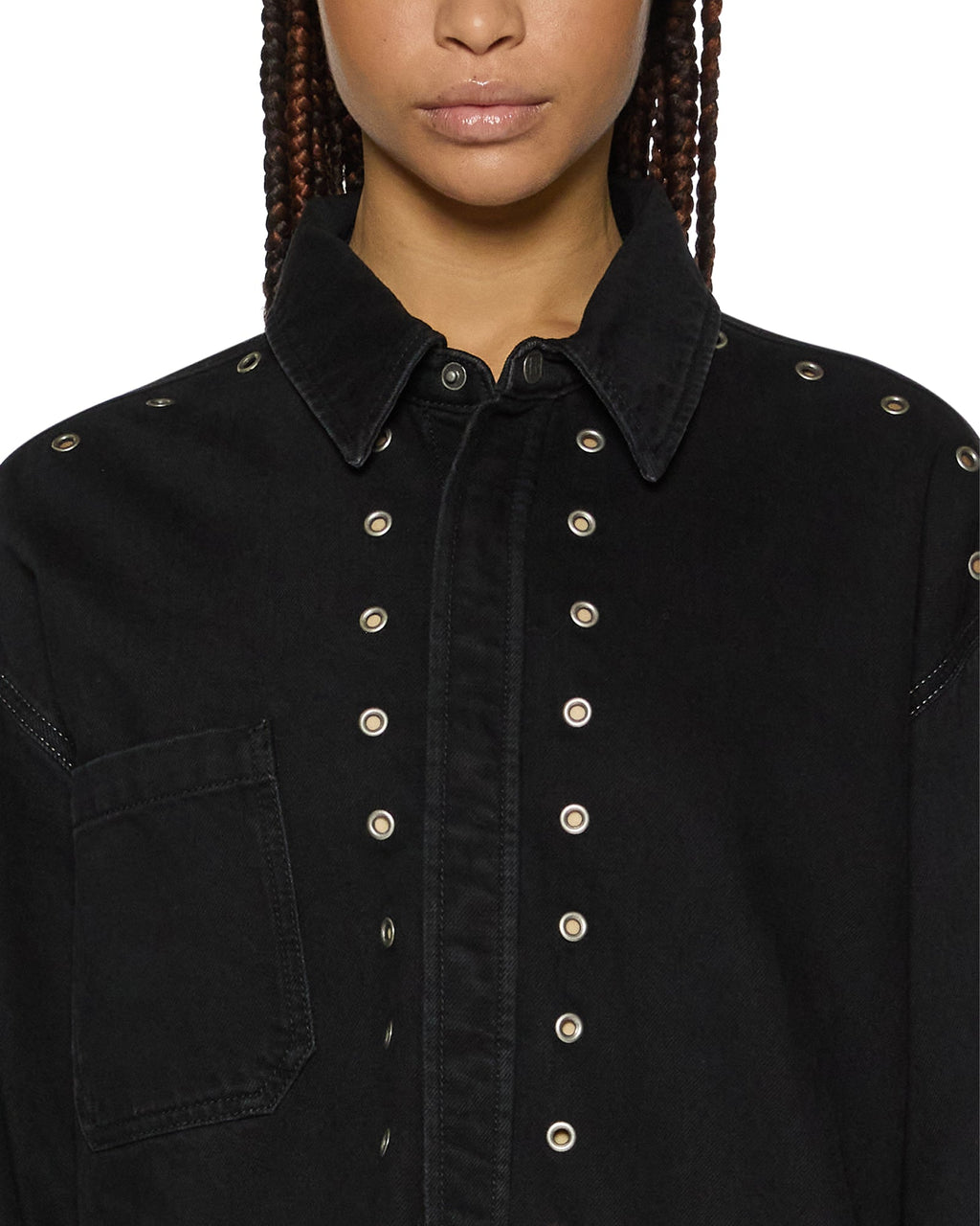 WOMENS OVERSIZED LS SHIRT SPLIT VICE SHIRTS