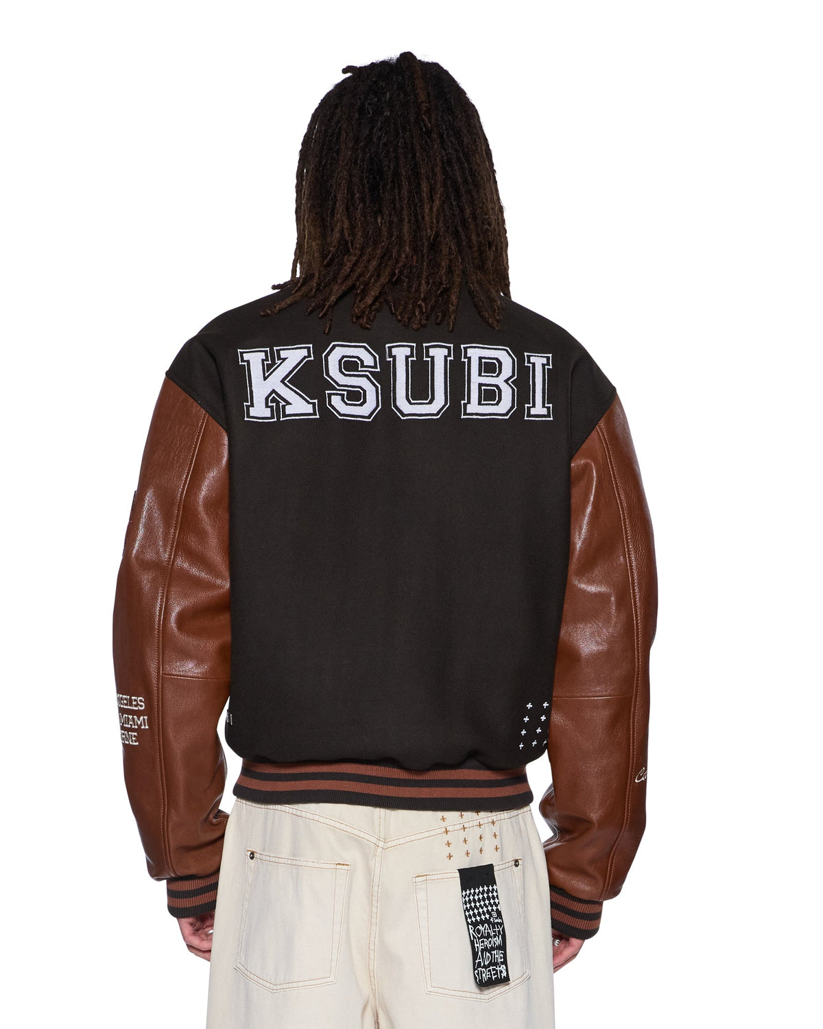 PATCHED VARSITY JACKET CHOCOLATE