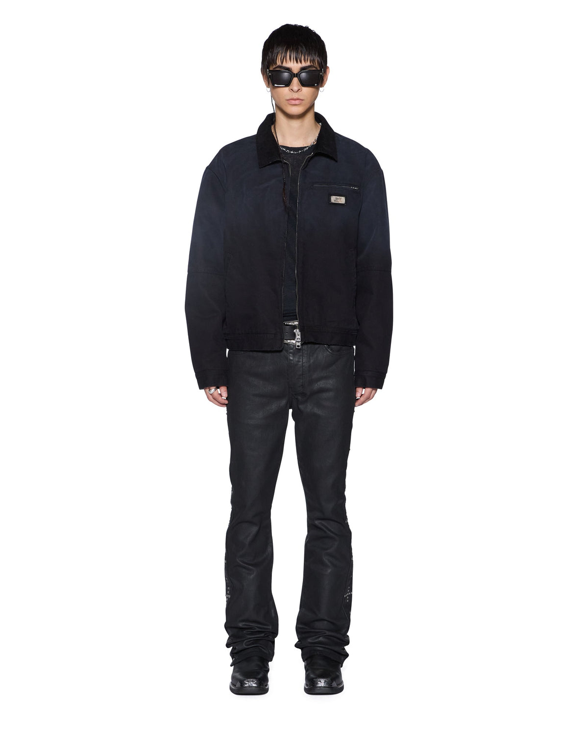 MENS PLATED GREENWICH JACKET BLACK JACKETS