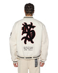 PLAYOFF VARSITY JACKET ECRU