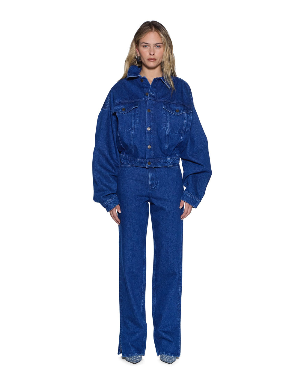 Womens Relax Trucker Jacket Marine Relaxed Jackets - Denim