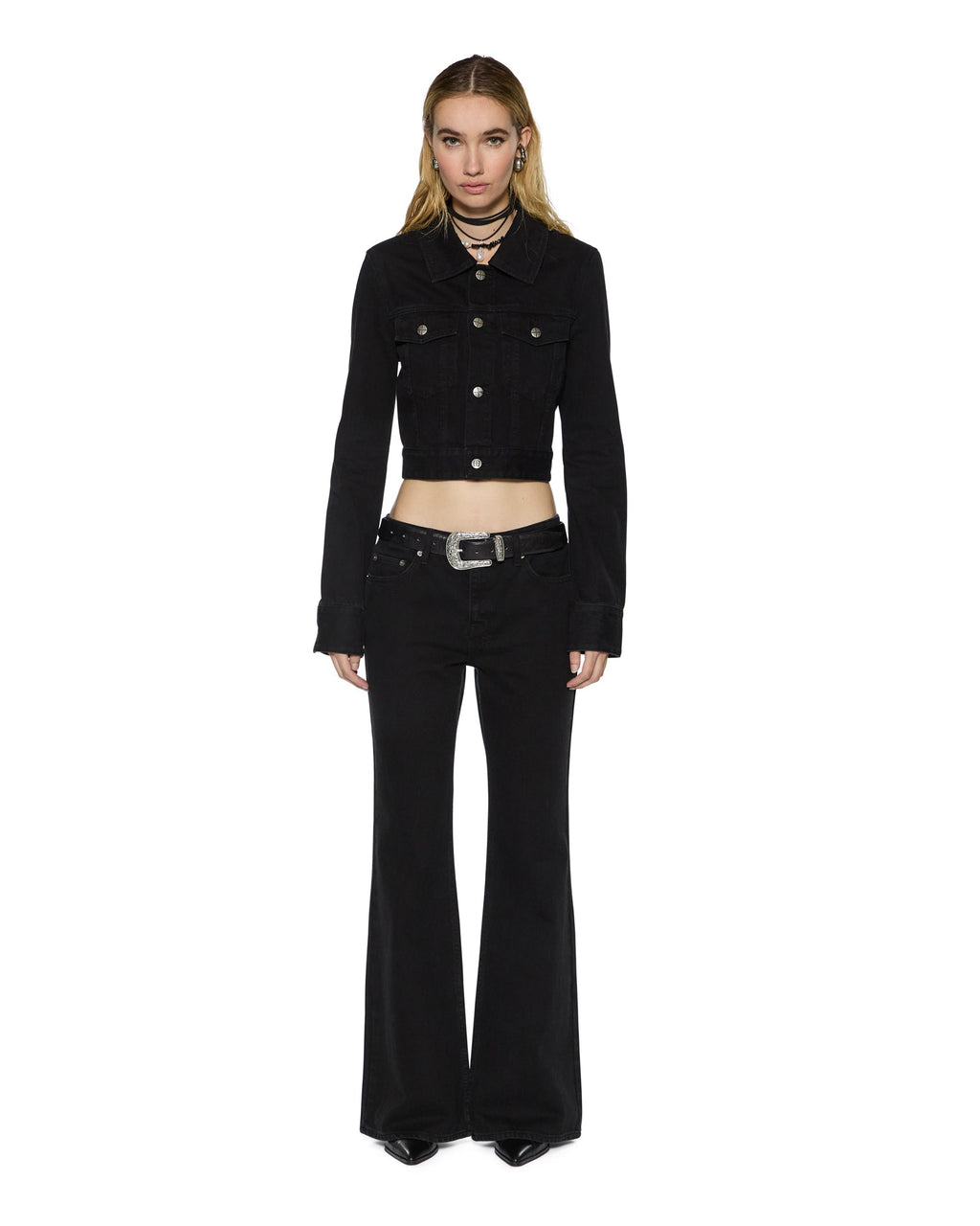 WOMENS SOHO LO JET BLACK DENIM JEANS
