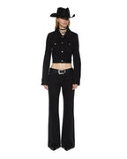WOMENS SOHO LO JET BLACK DENIM JEANS