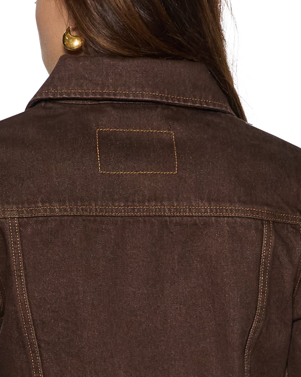 WOMENS SLIM TRUCKER SADDLE BROWN JACKETS