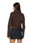 WOMENS  SLIM TRUCKER SADDLE BROWN SLIM JACKETS