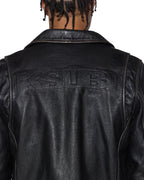 MENS SOTT CAPITOL LEATHER JACKET BLACK JACKETS