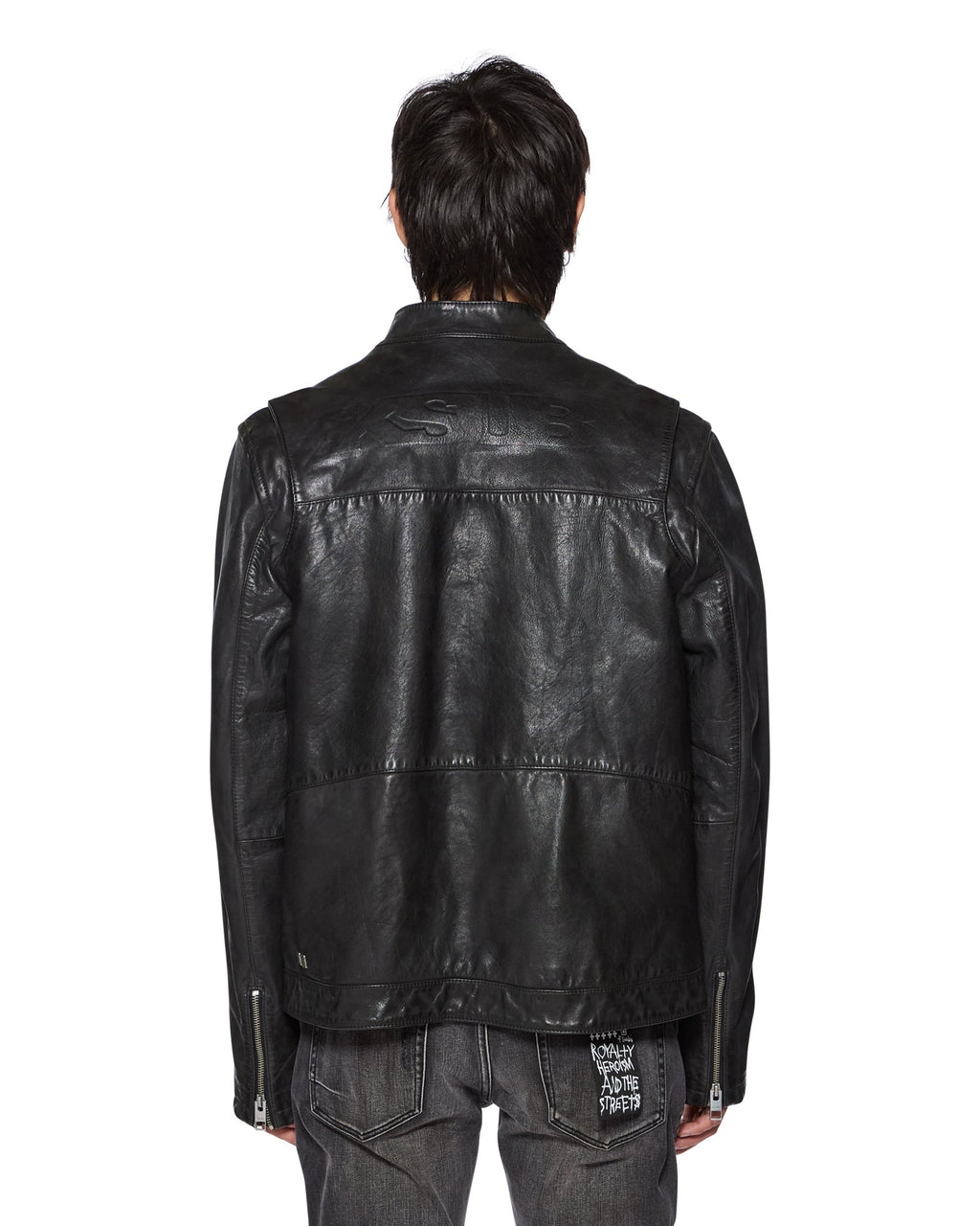 Mens Stinger Biker Moto Shell Regular Jackets - Black