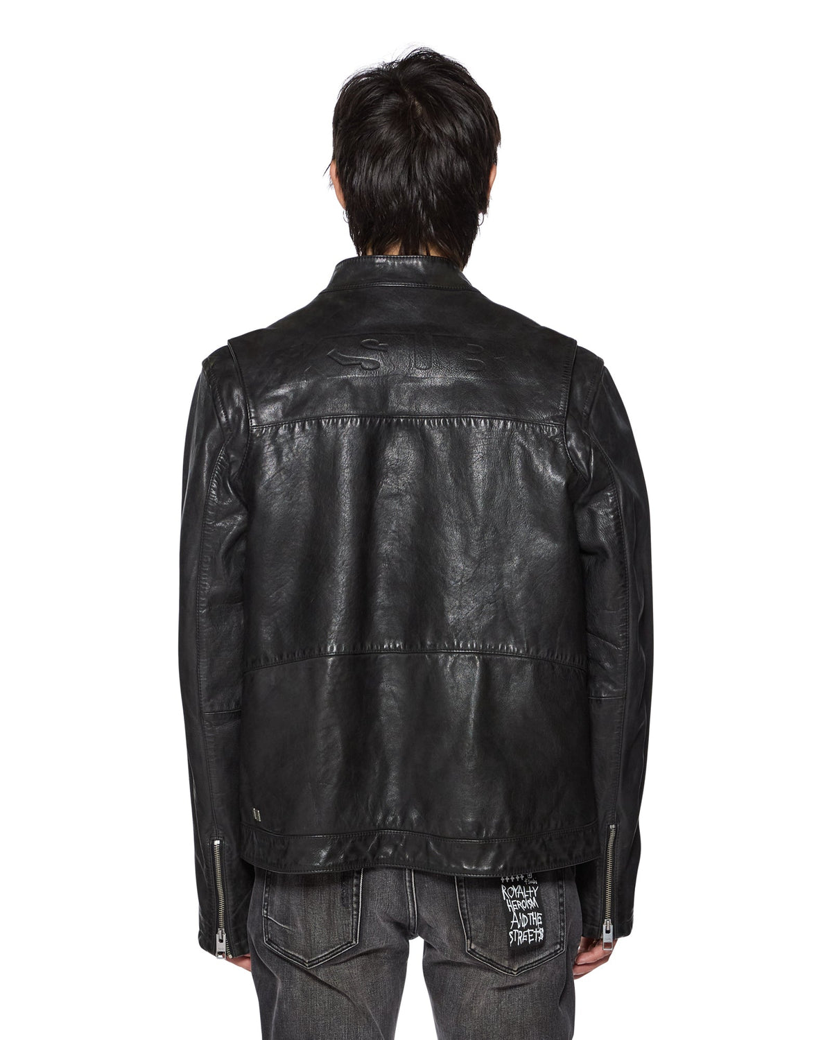 Mens Stinger Biker Moto Shell Regular Jackets - Black