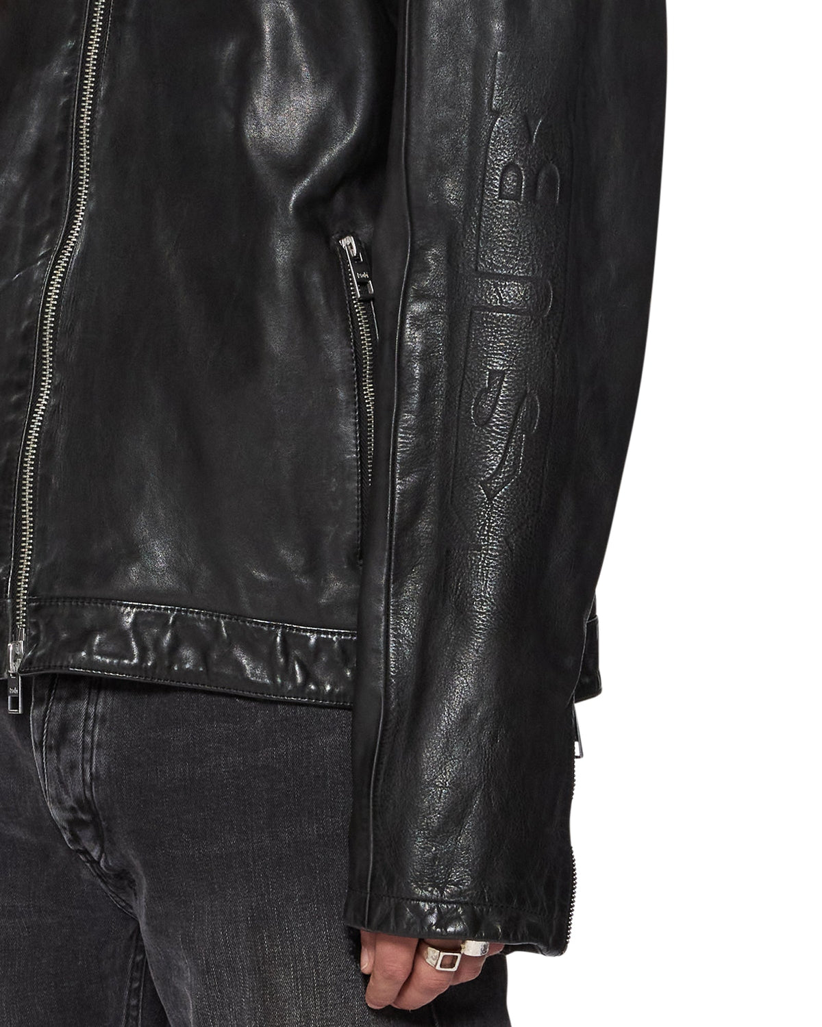 Mens Stinger Biker Moto Shell Regular Jackets - Black