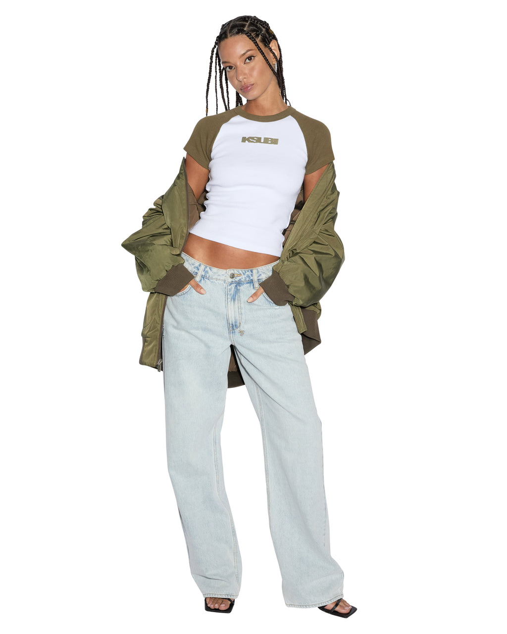 Womens Score Bomber Khaki/cedar Oversized Jackets - Multi Colour